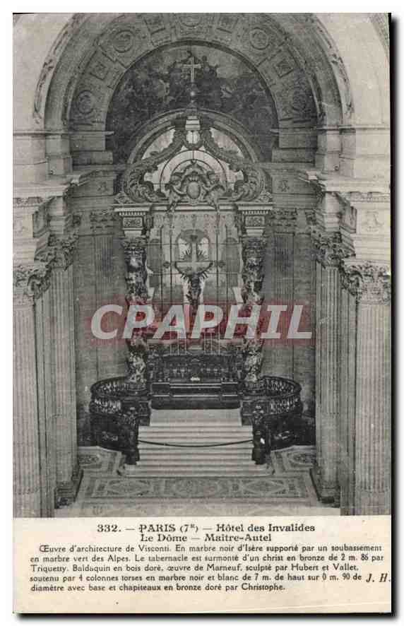 CPA Paris Hotel des Invalides Le Dome Maitre Autel 