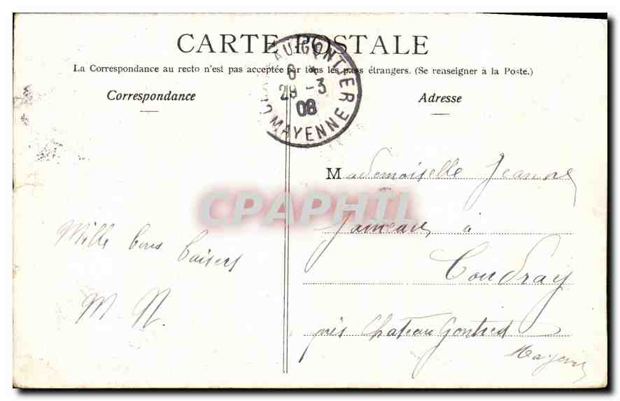 CPA Paris L'Hotel de Ville  — Verso