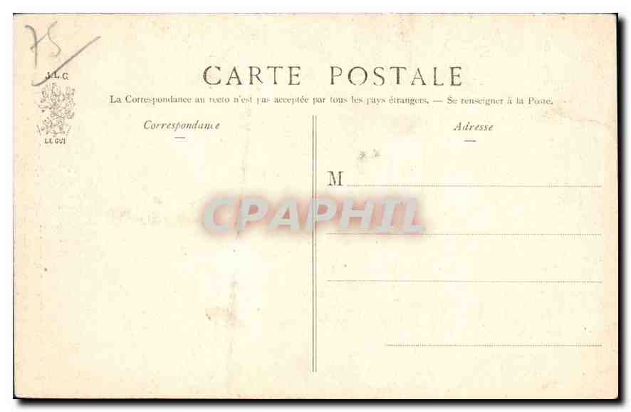 CPA Paris Hotel de Ville Plafond de la salle a manger Hymne de la Terre au Soleil Georges Bertrand — Rückseite