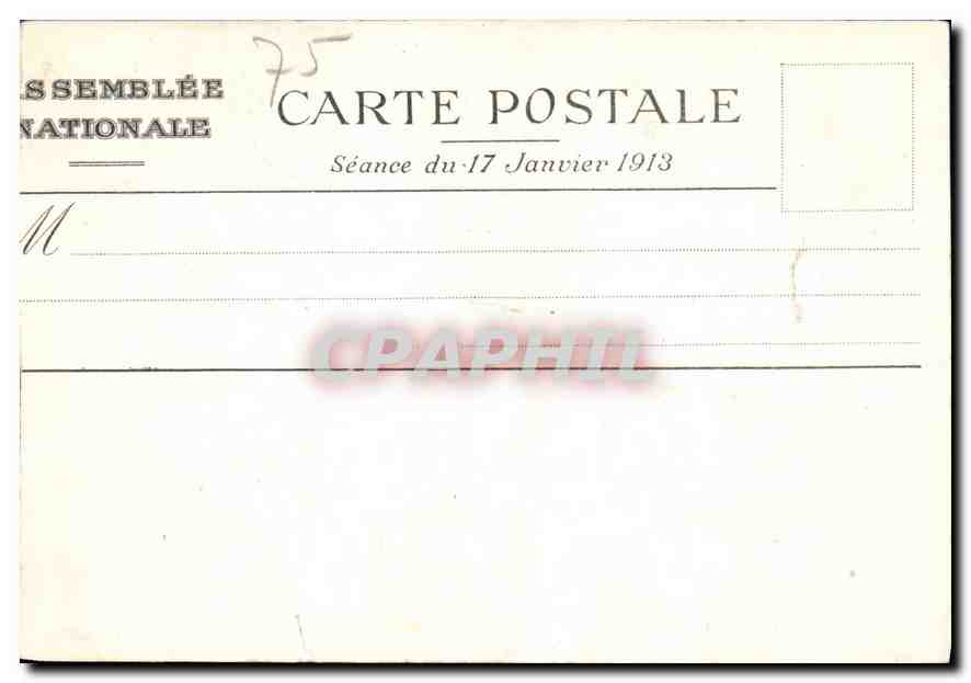 CPA Paris Assemblee — Rückseite