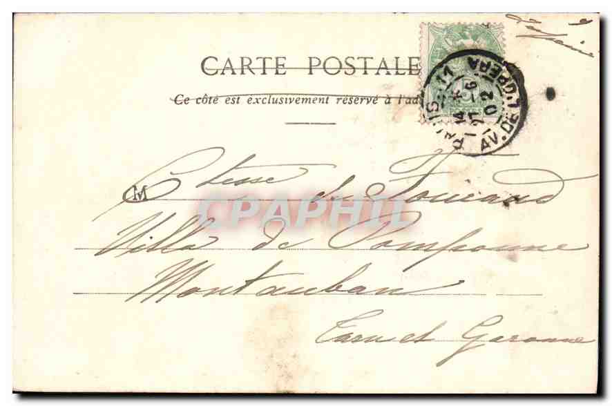 CPA Paris La Chambre des Deputes  — Rückseite