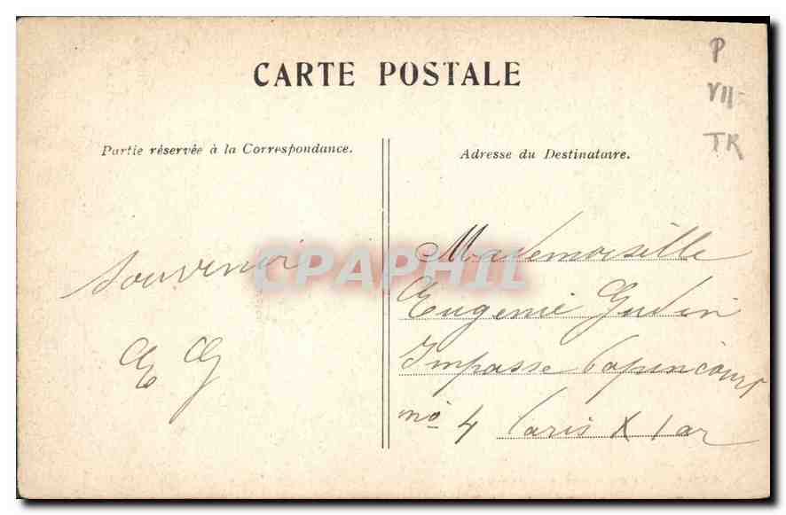 CPA Paris La Chambre des Deputes  — Rückseite