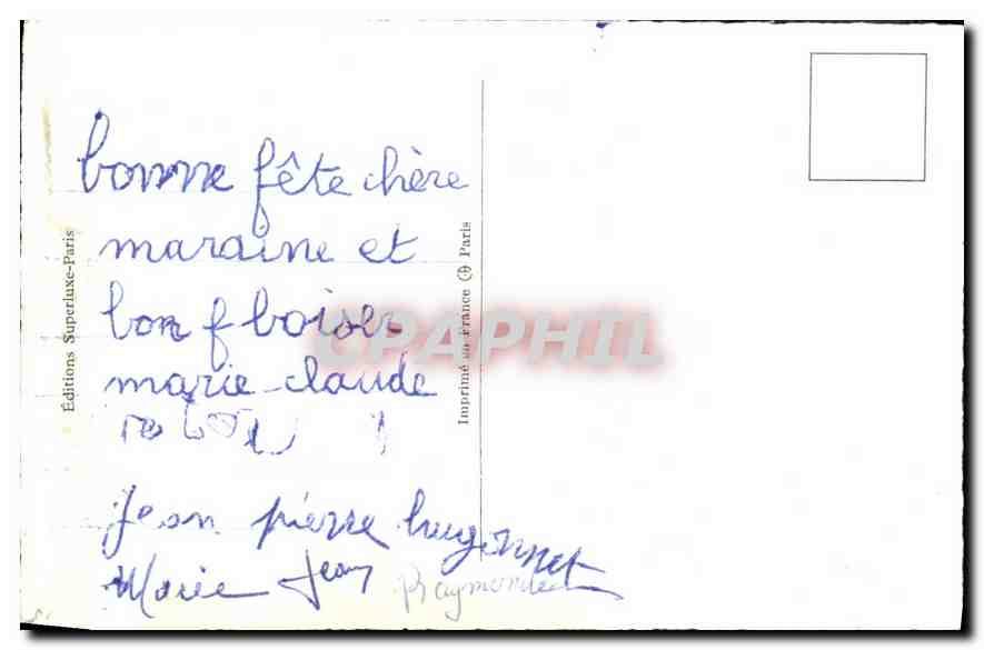 CPA Fleurs — Verso