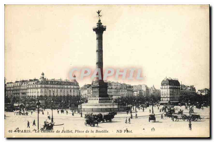 CPA Paris La Colonne de Juillet Place de la Bastille 