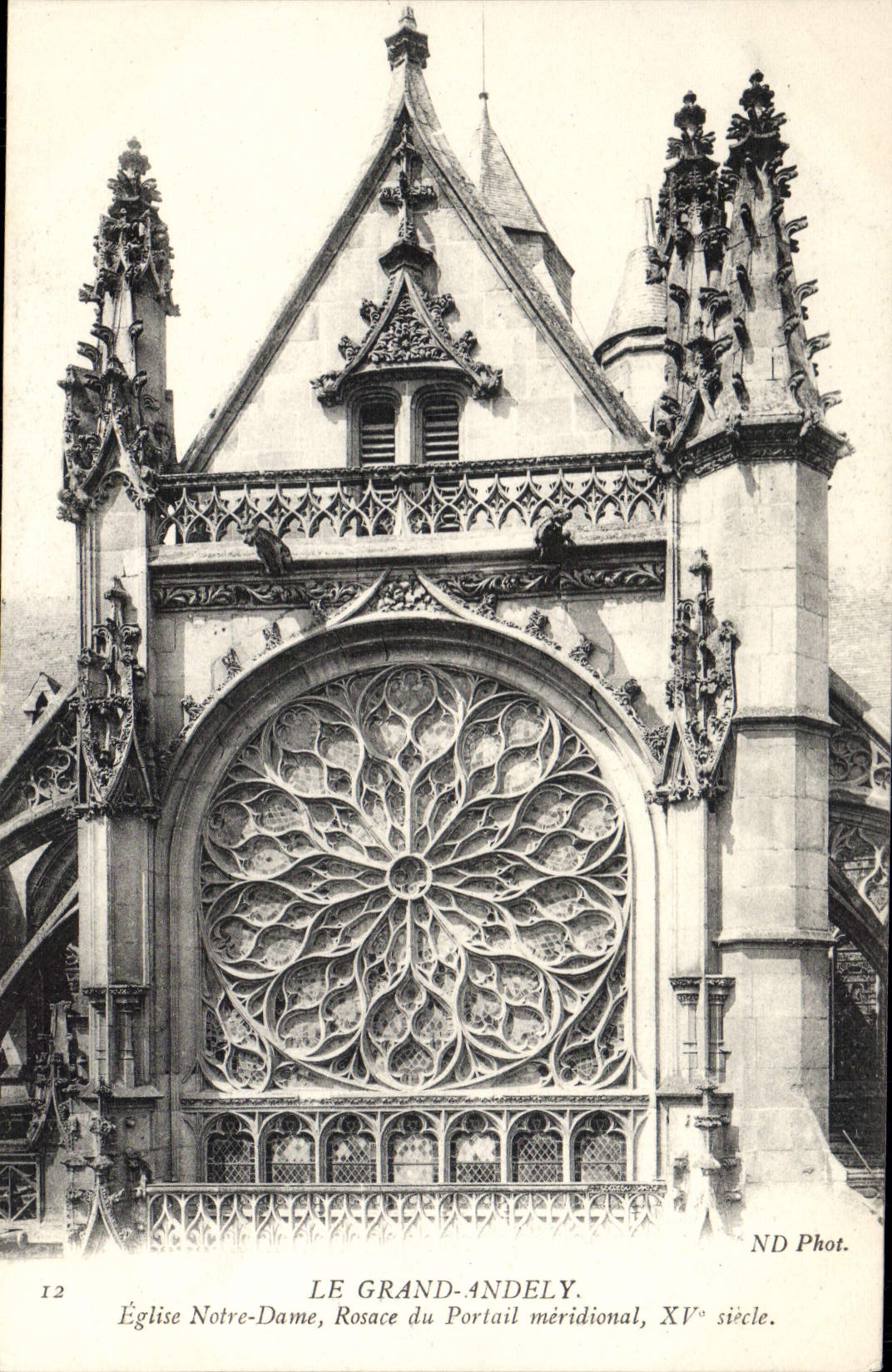 Notre-Dame d'Andely — Rosace du Portail méridional — ND Phot.