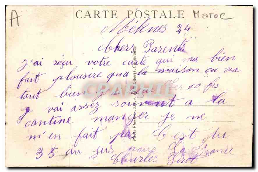 CPA Campagne du Riff Maroc Un marabout en pleine foret  — Back