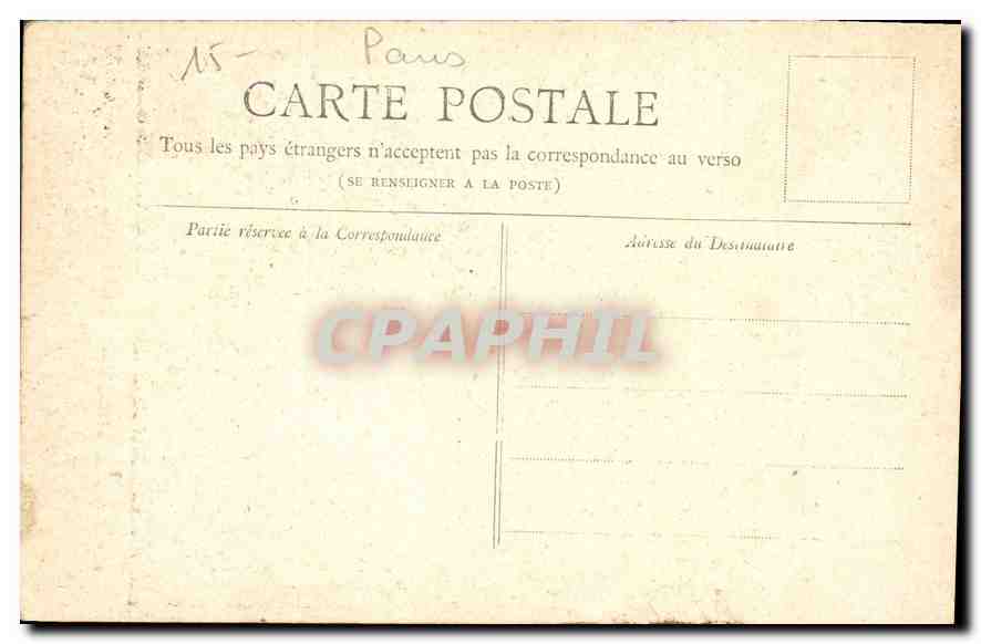 CPA Paris Tour Saint Jacques  — Verso