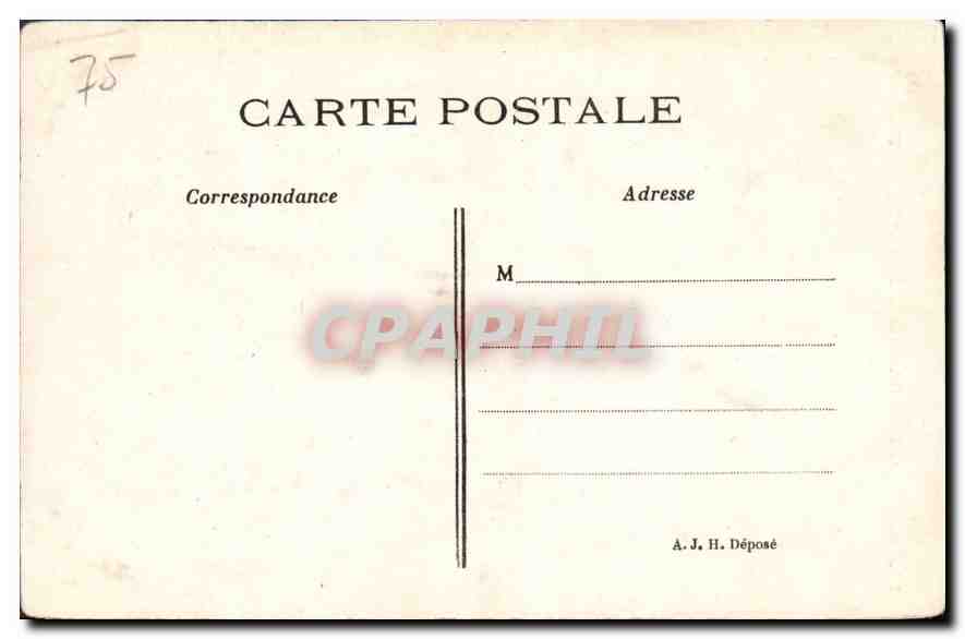 CPA Souvenier du Sacre Coeur de Montmartre  — Rückseite