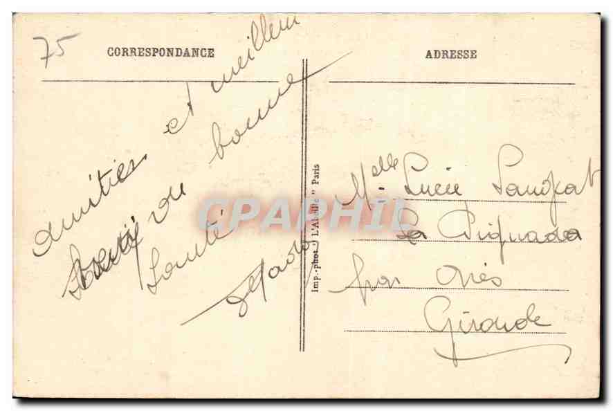 CPA Paris Le Grand Palais  — Rückseite