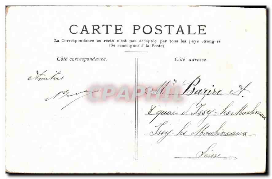 CPA Paris Le Petit Palais Champs Elysees  — Rückseite