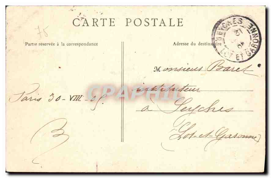 CPA Tombeau de Carnot Caveaux du Pantheon  — Rückseite