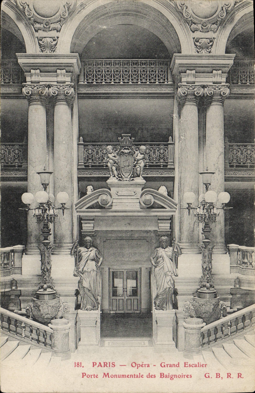 CPA Paris Opera Grand Escalier Porte Monumentale des Baignoires 