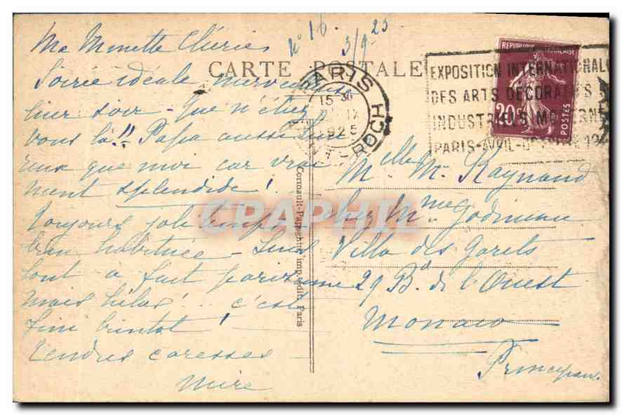 CPA Paris L'Opera et la Station du Metropolitan  — Rückseite