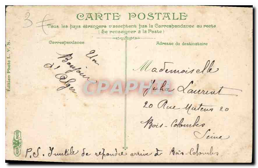 Alger. Palais de la Casbah ; pavillon du Coup d'éventail — L.V.S.C. n°27 — Verso