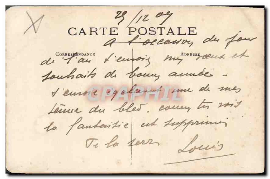 CARTE PHOTO Algerie Homme — Back