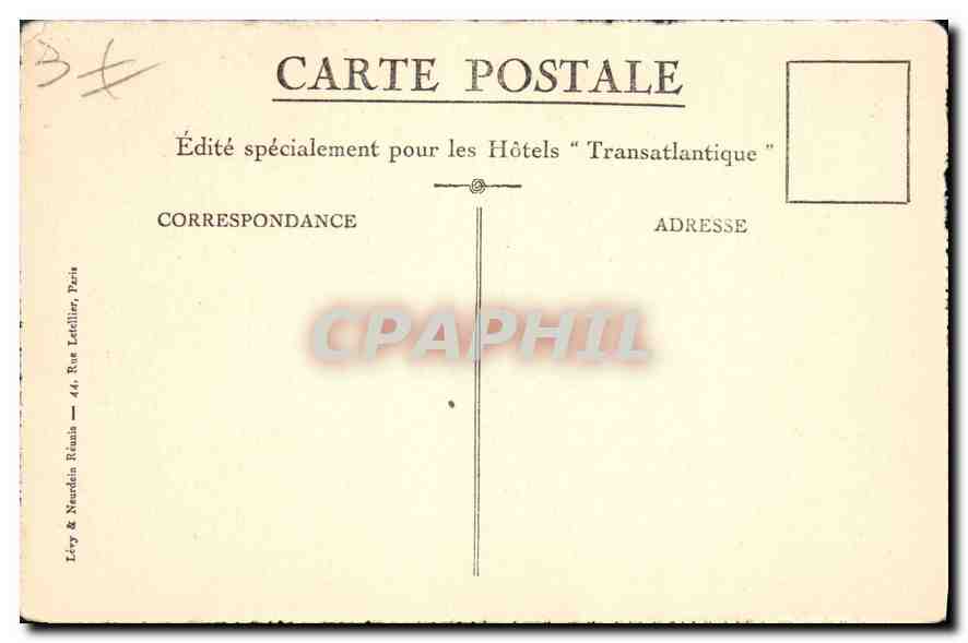 CPA Biskra Oasis de Filliache La Mosquee  — Rückseite