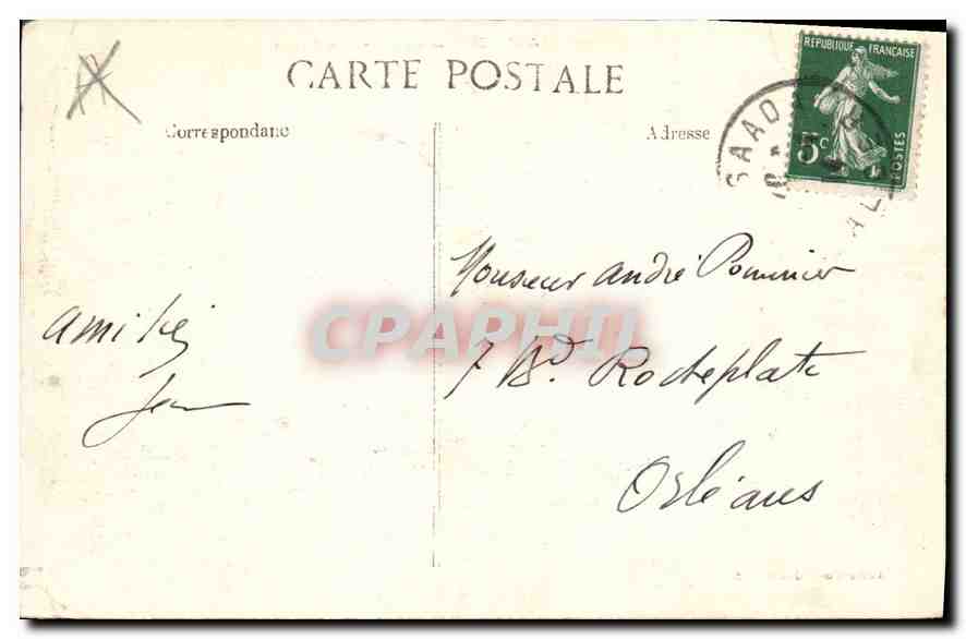 CPA Bou Saada La riviere Une Kouba  — Rückseite