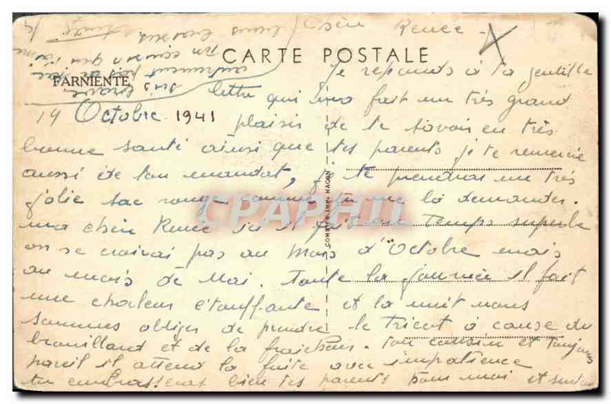 Dunes du désert — scène avec deux personnages — éditeur C. C. (signature visible) — Back