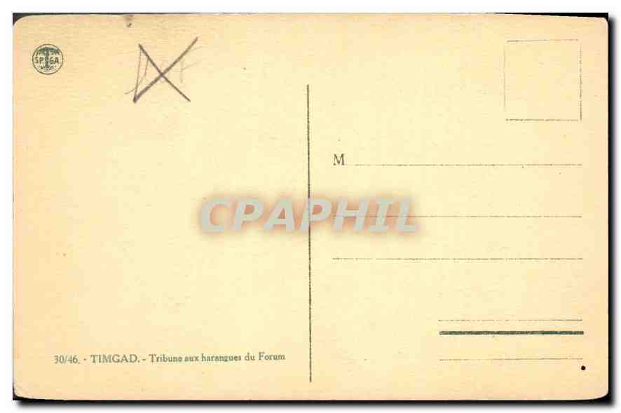 Tribune aux haranques du Forum — TimgaD — série 30/46 — Verso