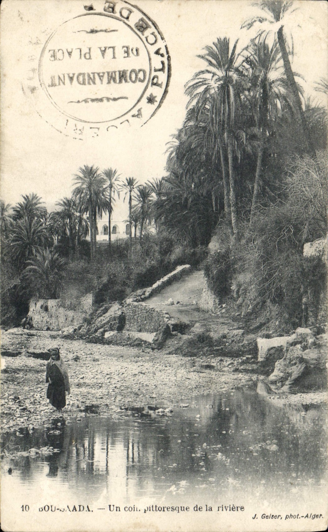 Bou Saâda — Un coin pittoresque de la rivière — J. Gelser, phot.-Alger