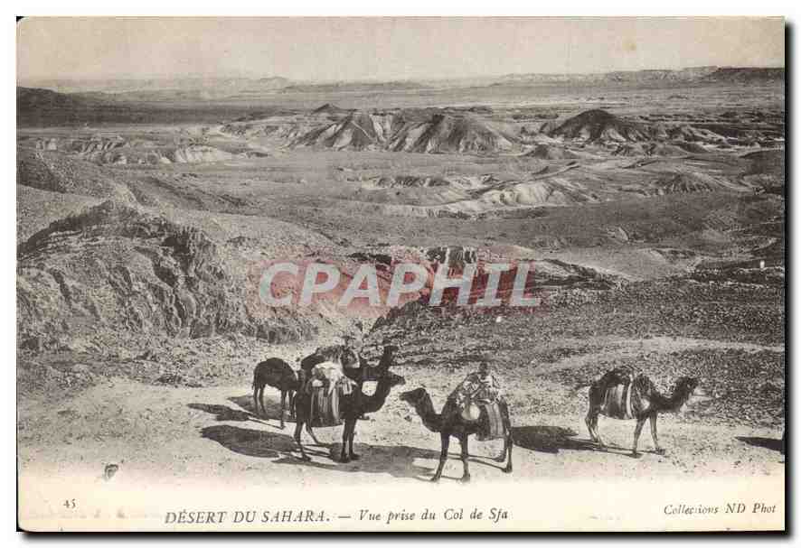 Désert du Sahara — Vue prise du Col de Sja — Collections ND Phot