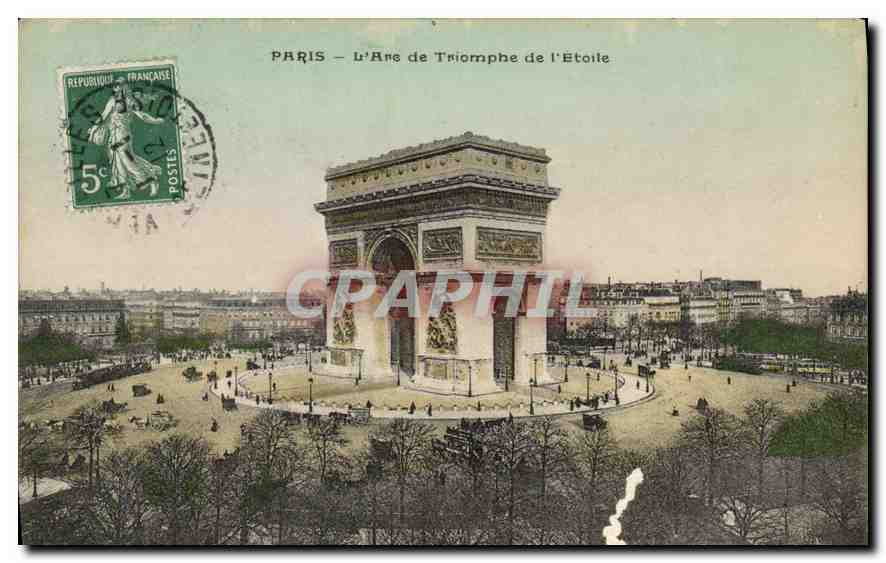 CPA Paris L'Arc de Triomphe de l'Etoile 