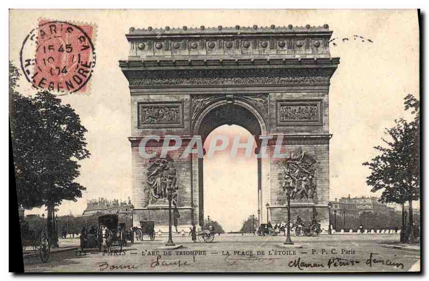 CPA Paris L'Arc de Triomphe La Place de l'Etoile 