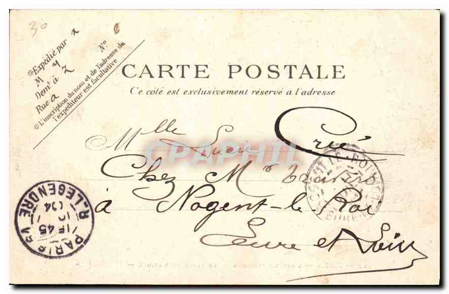 CPA Paris L'Arc de Triomphe La Place de l'Etoile  — Rückseite
