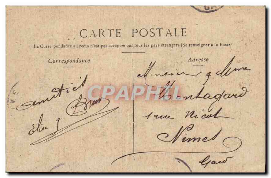 CPA Paris Arc de Triomphe  — Rückseite