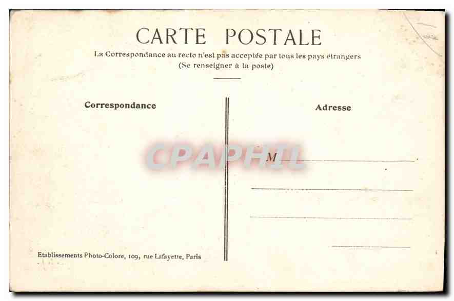 CPA Paris Avenue du Bois de Boulogne  — Rückseite