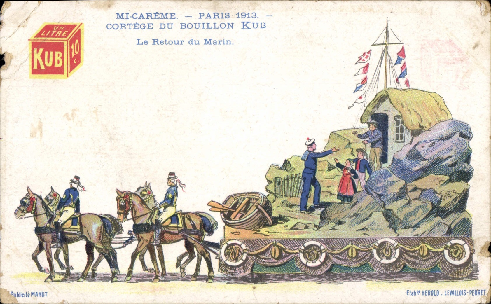 CPA Paris Le Retour du Marin Mi careme 1913 Paris 