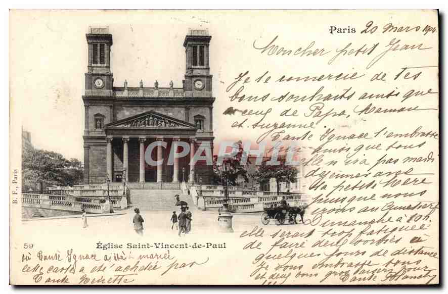 CPA Paris Eglise Saint Vincent de Paul 