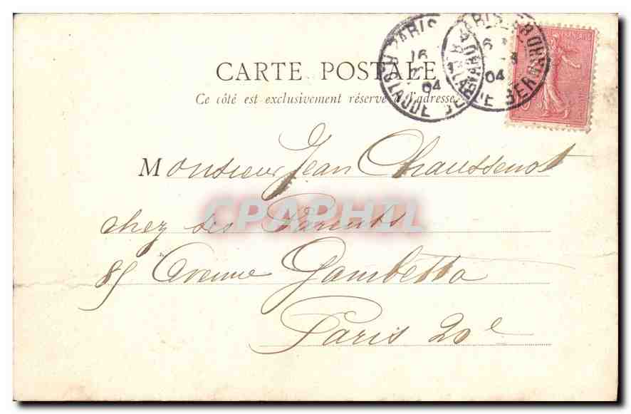 CPA Paris Eglise Saint Vincent de Paul  — Rückseite