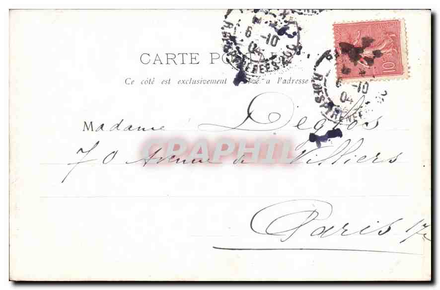CPA Paris Les Invalides  — Verso