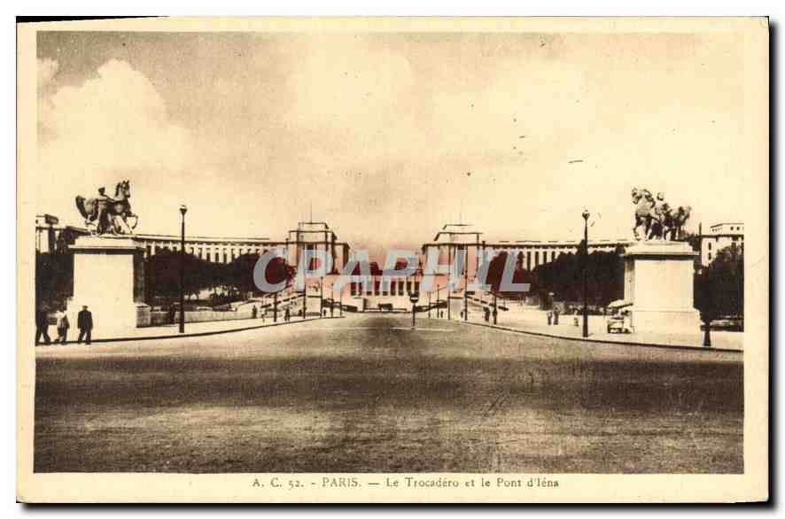 CPA Paris Le Trocadero et le Pont d'lena 