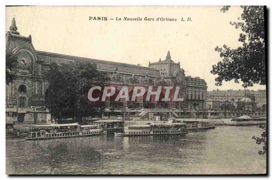 CPA Paris La Nouvelle Gare d'Orleans Bateaux