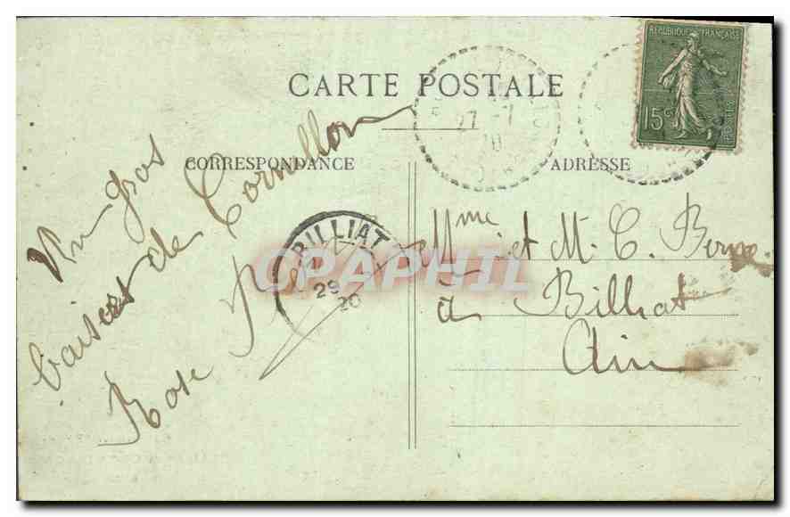 CPA Chateau de Cornillon La Salle a manger  — Back
