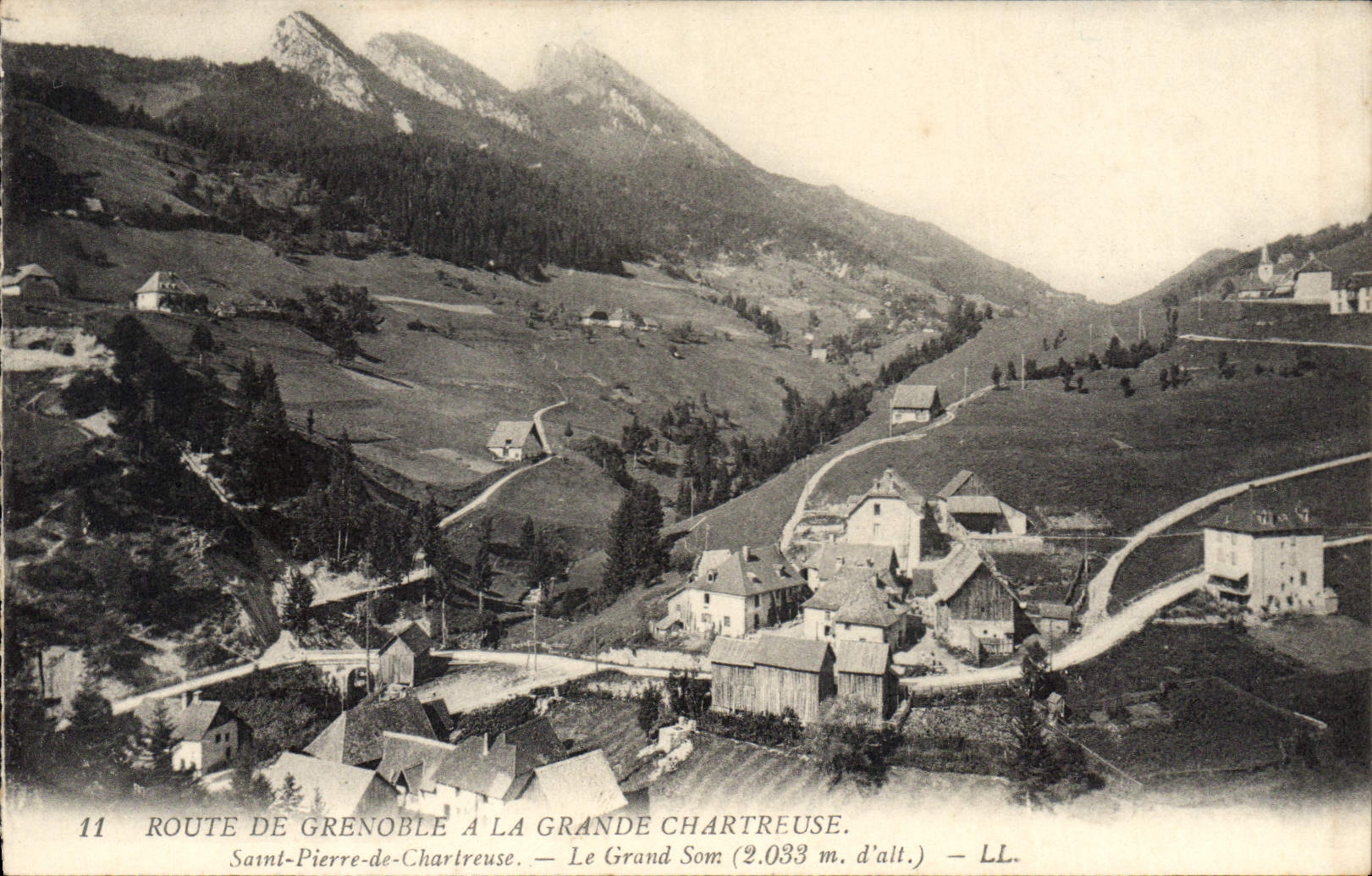 Route de Grenoble à la Grande Chartreuse — Le Grand Som (2.033 m. d'alt.) — LL.