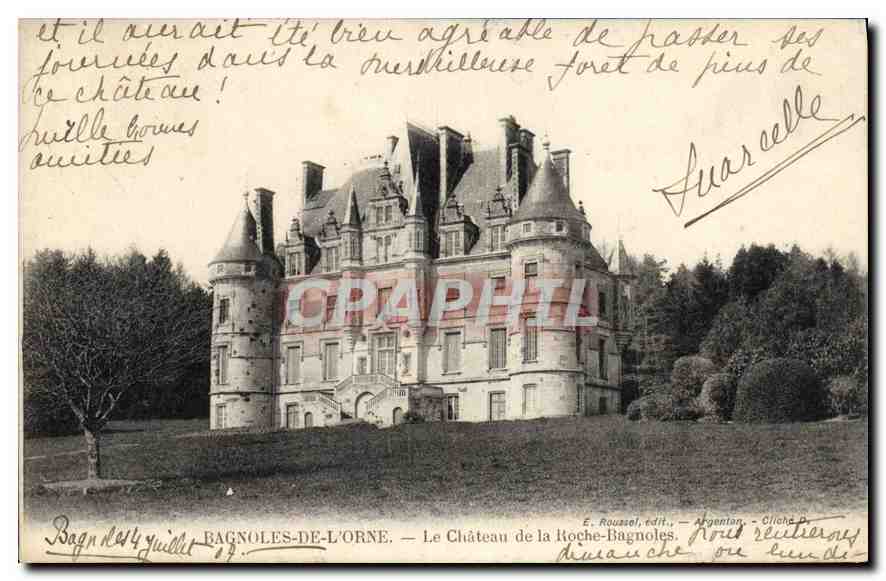 CPA Bagnoles de l'Orne le chateau de la Roche Bagnoles 
