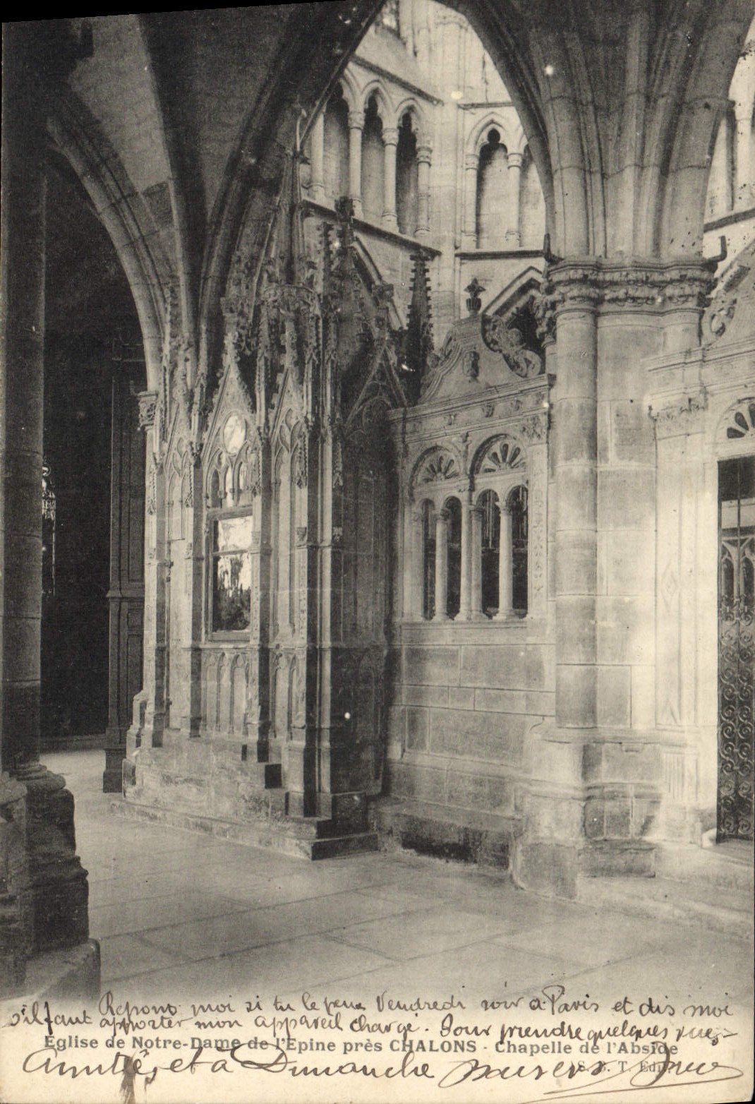 CPA Eglise de Notre Dame de l'Epine pres Chalons Chapelle de l'Abside 