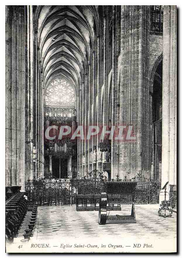 CPA Rouen Eglise Saint Ouen les Orgues 