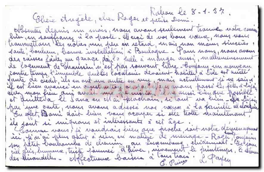 CPA Bonne Annee Fleurs — Verso