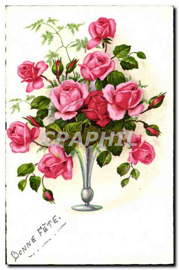 CPA Bonne Fete Fleurs