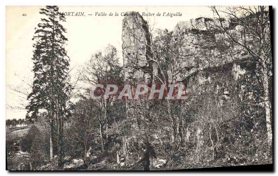 CPA Mortain Vallee de la Cance le Rocher de l'Aiguille 