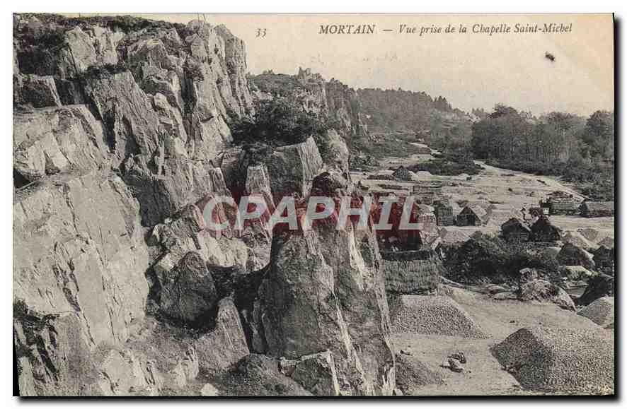 CPA Mortain vue prise de la Chapelle Saint Michel 