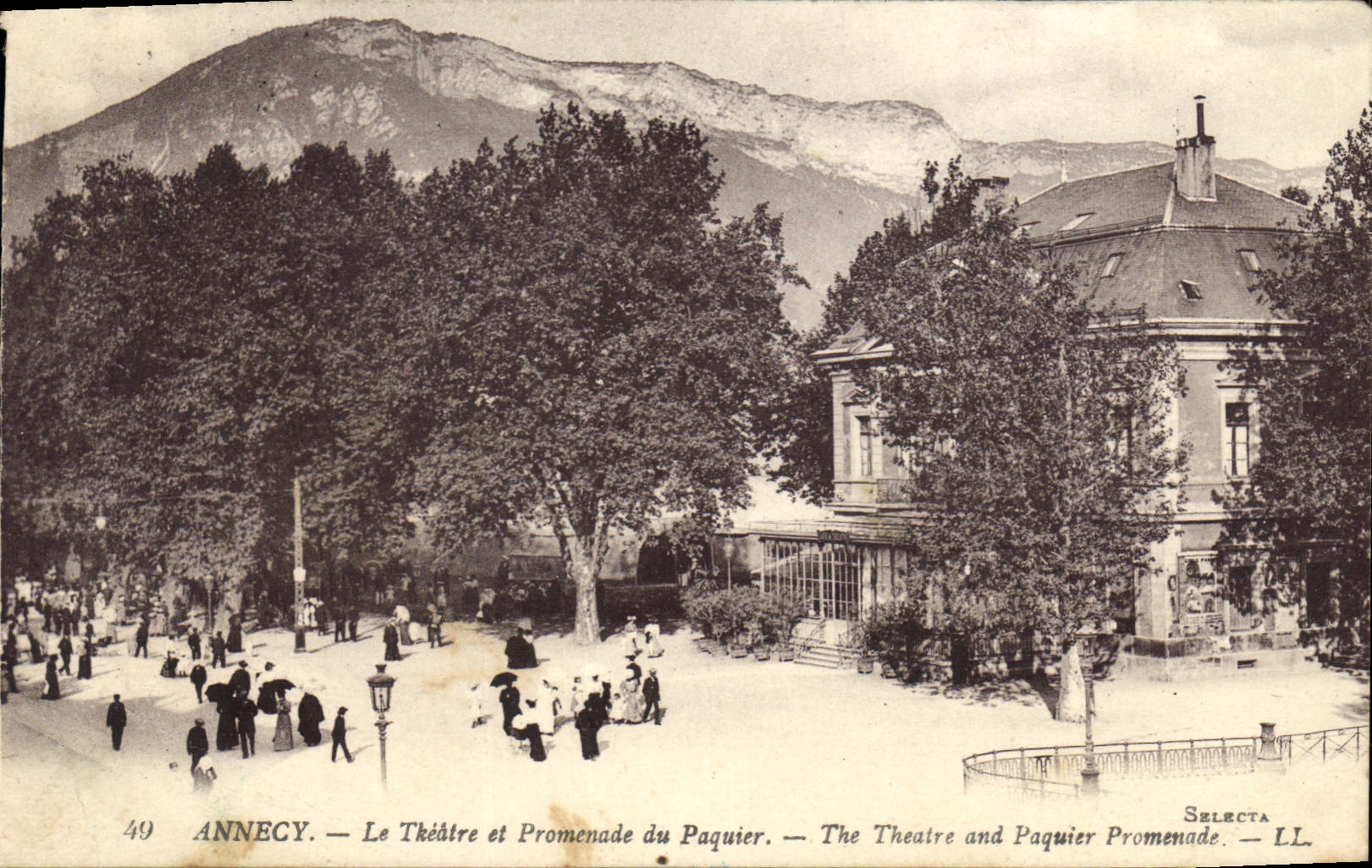 CPA Annecy le Theatre et Promenade du Paquier 