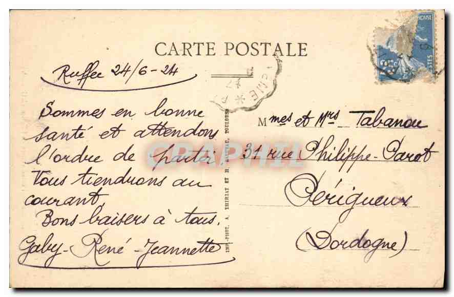 CPA Ruffec Portail Roman de l'Eglise XII siecle  — Rückseite