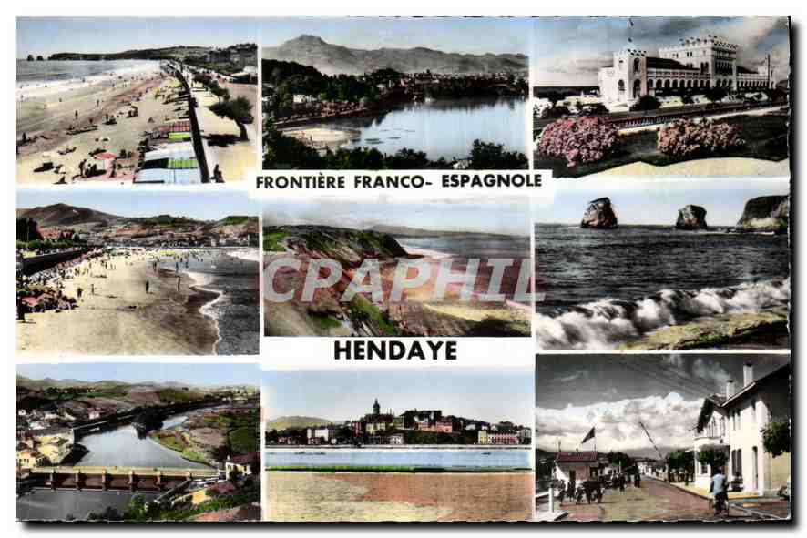 Französisch-spanische Grenze — Hendaye — CPAPHIL