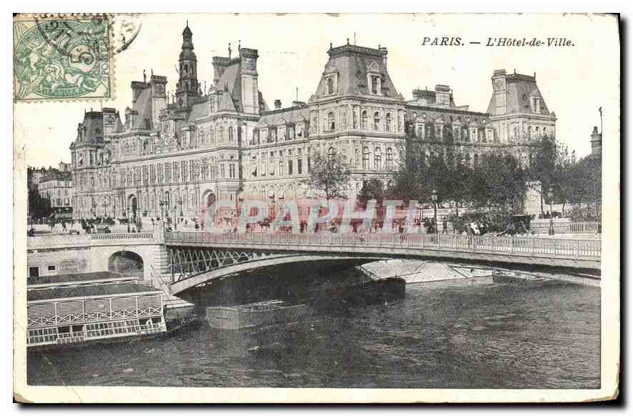 CPA Paris l'Hotel de Ville 
