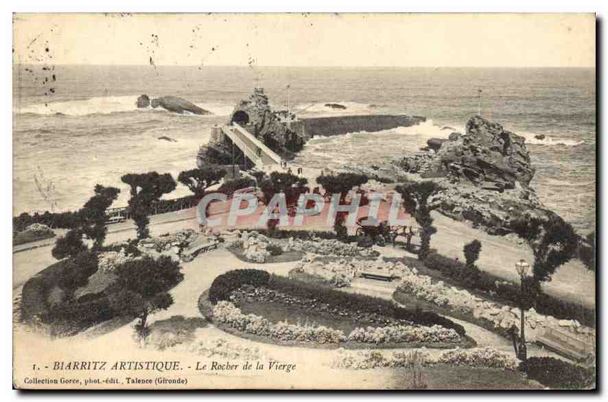 CPA Biarritz Artistique le Rocher de la Vierge 